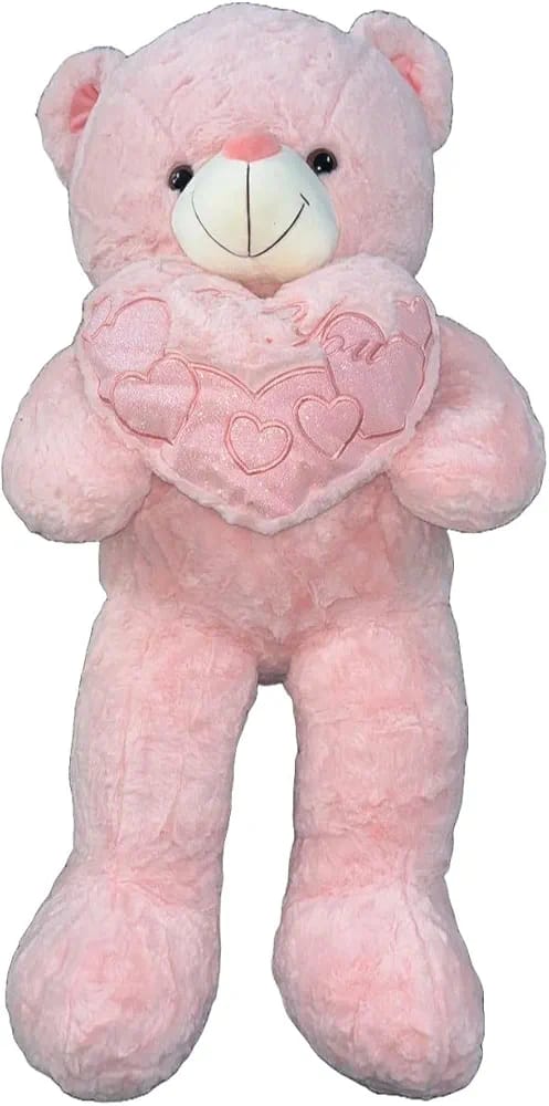 Pink heart teddy