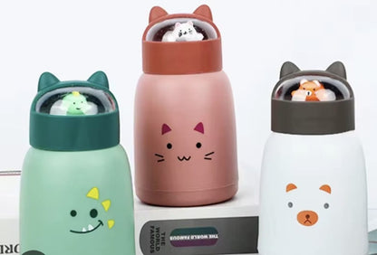 Cartoon head glass bottle 400ml