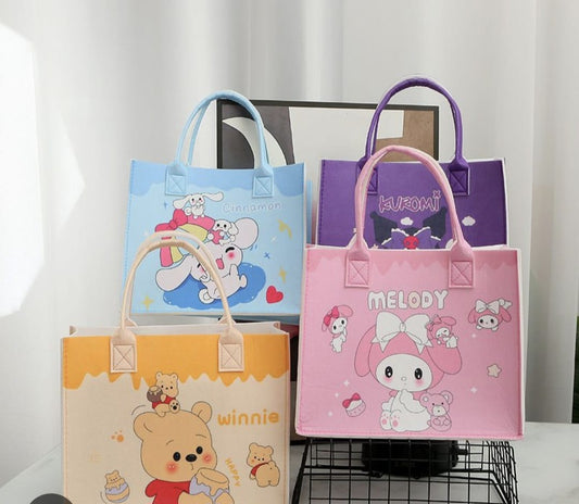 Cute cartoon canvas bag30×25×10cm