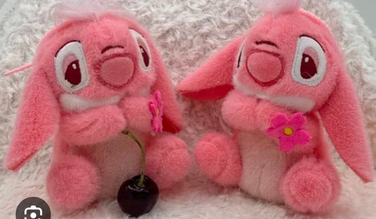 Pink stitch keyring