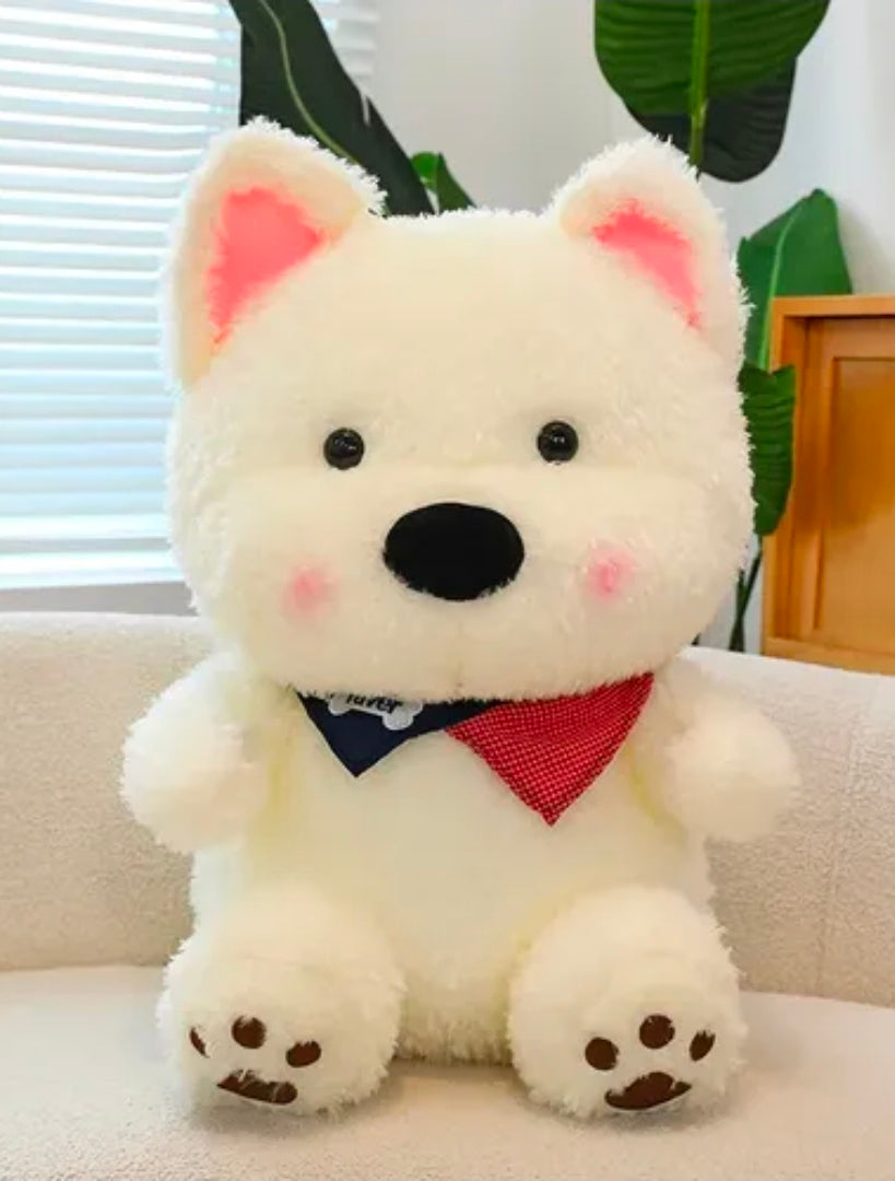 White scarfe dog 32
